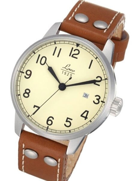 Laco Barcelona Automatic Creme Dial Watch with Sapphire Crystal #861611