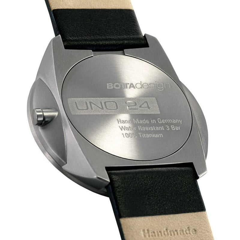 Botta UNO 24 one hand 24-hour Swiss quartz watch with 40mm titanium case #421010