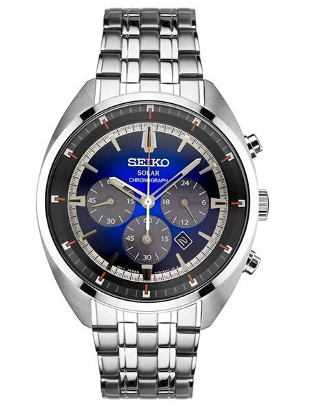 Seiko Recraft Solar Quartz Chronograph with Stop-Watch and 24-hour Sub-Dial  #SSC567