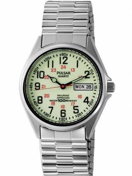 Pulsar Railroad Approved Watch with 37mm Case and Luminous Dial #PXN021