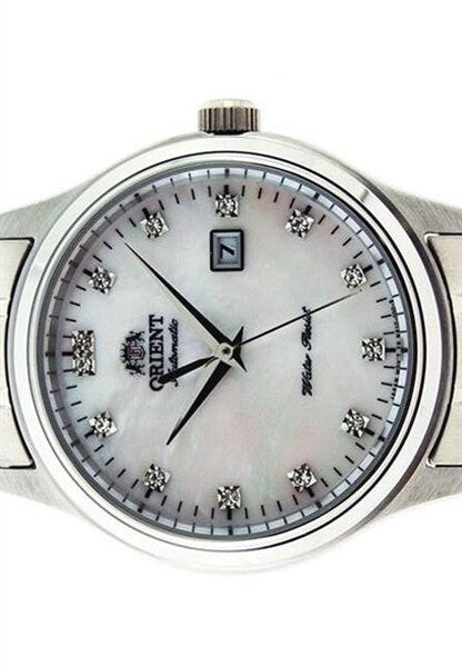 Orient Charlene Women's Automatic Dress Watch with MOP Dial and Crystal Hour Markers #NR1Q004W