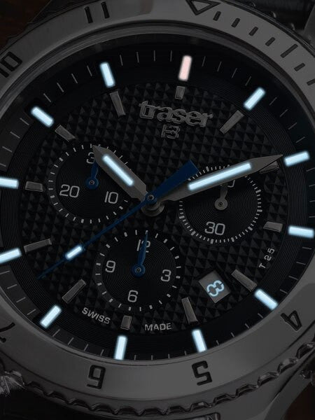 Sample Sale - Traser Master Prestige Chronograph Watch with Sapphire Crystal, 12-Hour Totalizer  #105880