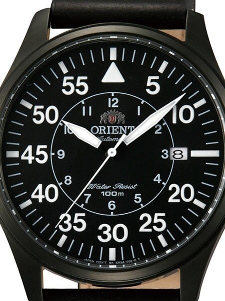 Orient 21-Jewel Automatic Aviator Flight Watch with Black Leather Strap #ER2A001B