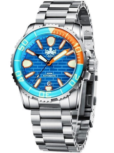 PHOIBOS 500-Meter Great Wall Swiss ETA Automatic Dive Watch with DD AR Sapphire Crystal #PY022B