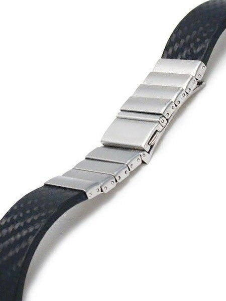 Vollmer Carbon Fiber and Stainless Steel Watch Bracelet #11000H7 (20mm)
