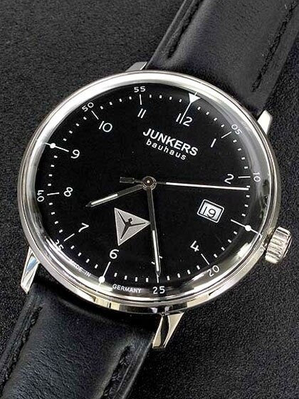 Junkers Bauhaus Swiss Quartz Watch with Domed Hesalite Crystal #6046-2