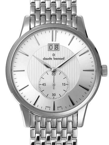 Claude Bernard Elegant and Thin Big Date Quartz Dress Watch #64005-3M-AIN