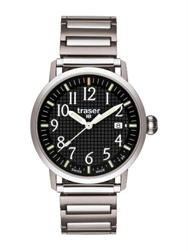Traser Basic Black with Black Waffle Dial and Elastic Bracelet #T4102.240.A2.01