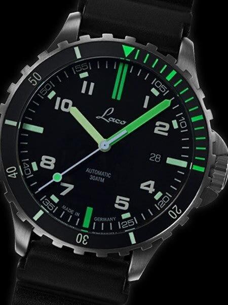 Laco Squad Amazonas 300 Meter Dive Watch with a Double-Domed AR Sapphire Crystal #862107