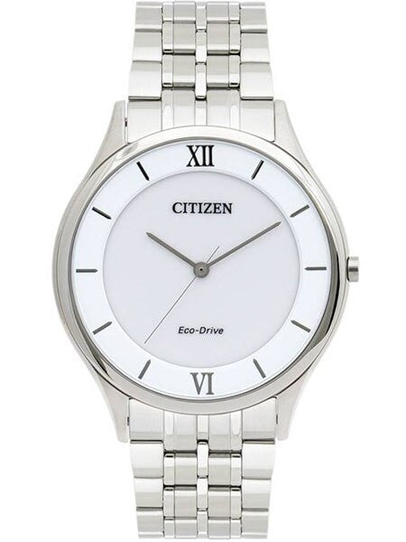 Citizen Ultra-Thin Stiletto Eco-Drive Dress Watch with White Dial and Sapphire Crystal #AR0071-59A