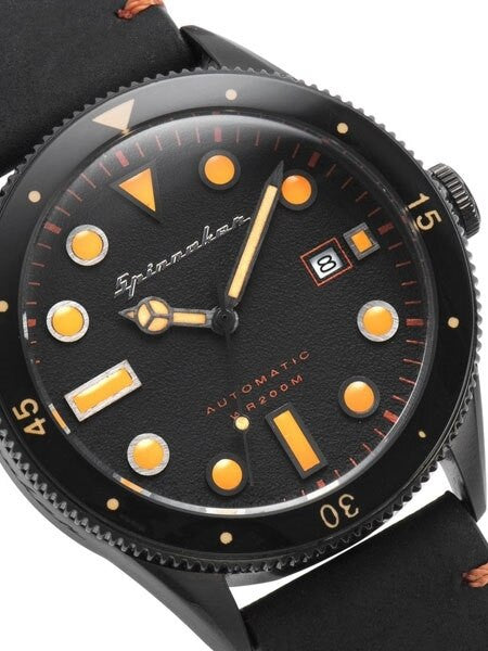 Spinnaker Cahill Automatic Dive Watch with 43mm Black IP Case #SP-5033-03