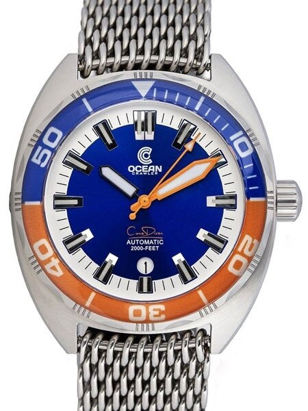 Ocean Crawler Core Diver Swiss Automatic Watch with AR Sapphire Crystal #CD-118