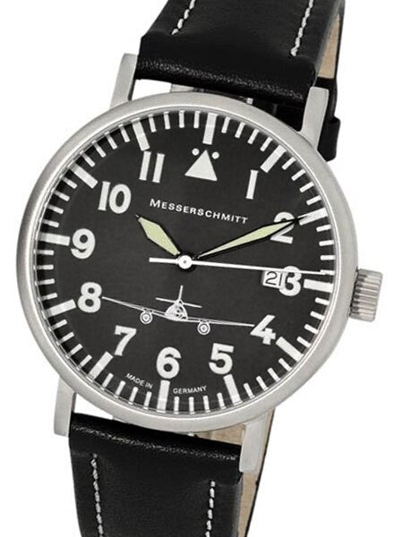 Messerschmitt Aviator Watch with Sand Blasted Case, SuperLuminova  #ME262-39