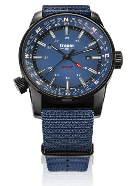 Traser P68 Pathfinder GMT Swiss Quartz Watch with Compass, AR Sapphire Crystal #109034