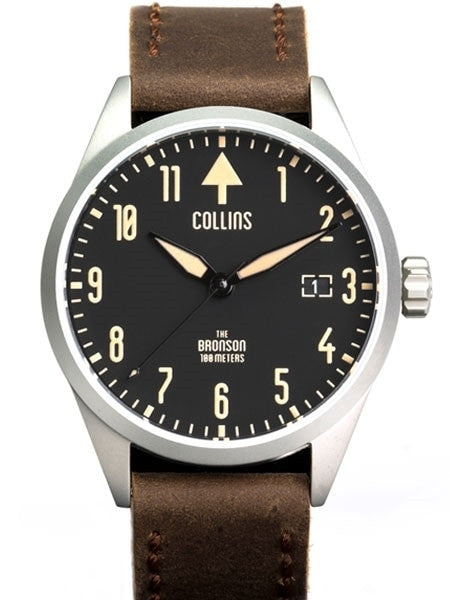 Collins 24-Jewel Automatic Aviator-Styled Watch with 40mm Case and Sapphire Crystal #CW01111