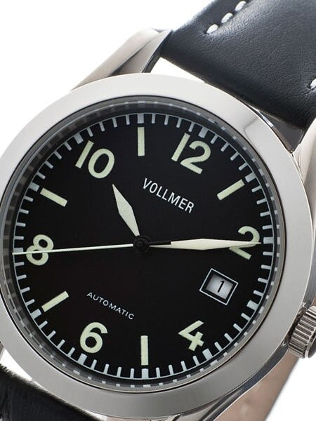 Vollmer V6 Baron Swiss ETA Automatic Aviator Officer Watch with Sapphire Crystal
