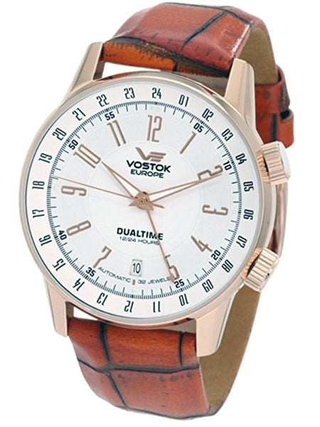 Vostok-Europe Men's Gaz-Limo Automatic, Dual Time Watch #5609060