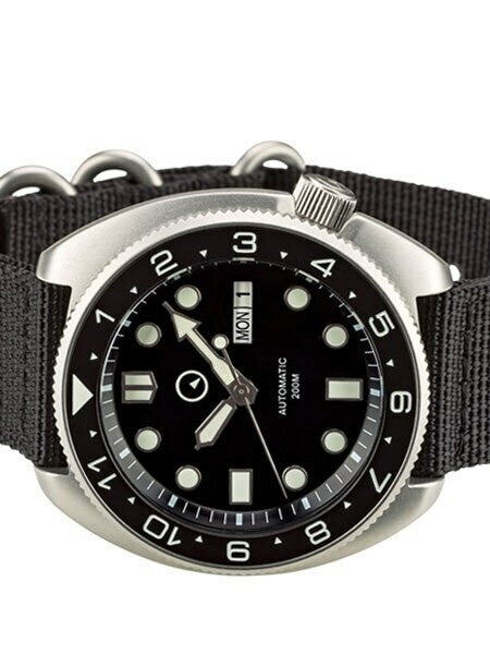 Islander Automatic Dive Watch with AR Double Dome Sapphire Crystal, and Luminous Dual-Time Bezel Insert #ISL-11