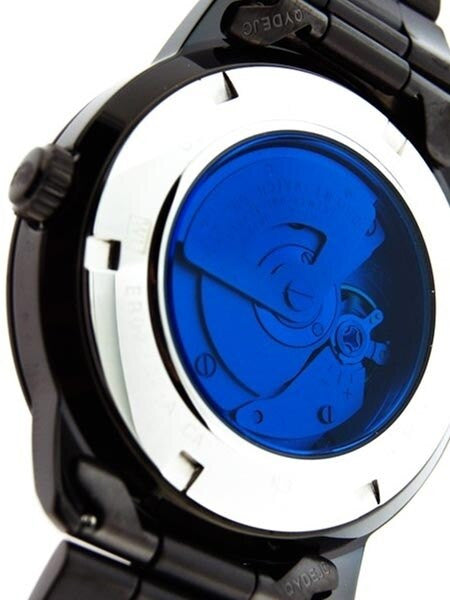 Orient Black IP 21-Jewel Automatic Disk Watch with Unique Rotating Hour Hand #ER02006A