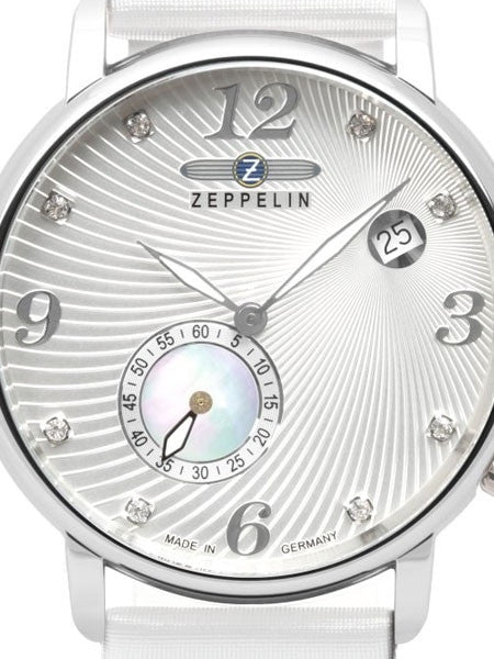 Graf Zeppelin Luna Swiss Quartz Watch with Swarovski Crystals and MOP Insert #7631-1
