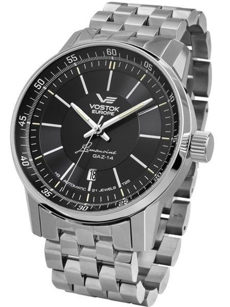 Vostok-Europe GAZ Limo Black Dial Watch with Trigalight Illumination 5651137B