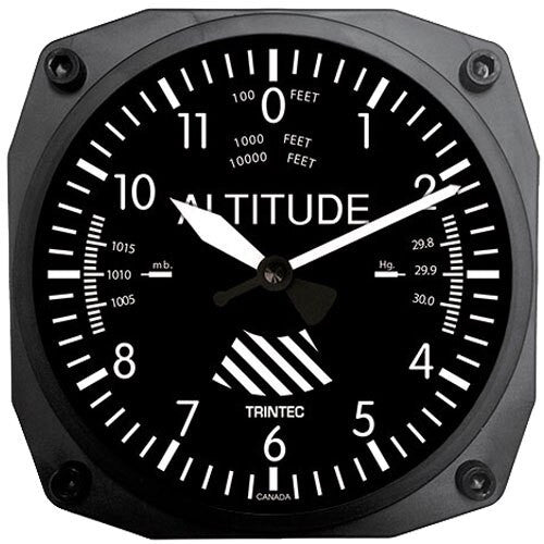 Trintec 6.5 Inch Aviation Instrument Shaped Quartz Wall Clock #9060