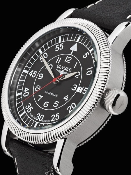 Elysee Ilos Aviator Automatic with 44mm Case and Coin-Edge Bezel #17001