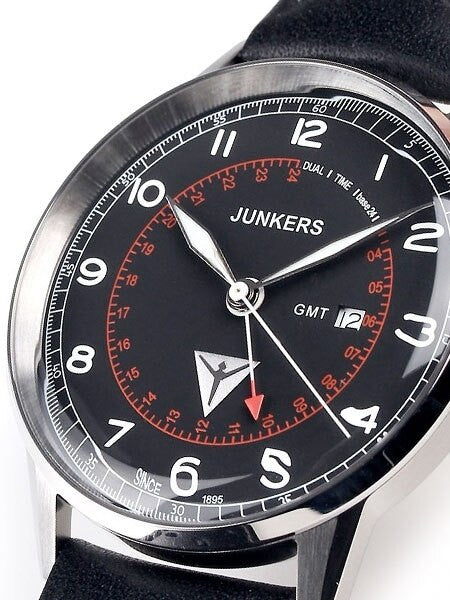 Junkers G38 Series, 42mm Quartz GMT Dual Time Watch #6946-2