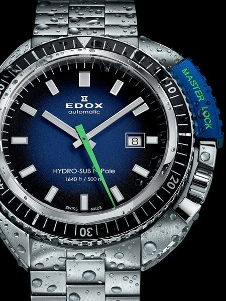 Edox Limited Edition Hydro-Sub Swiss Automatic Dive Watch with Edox MasterLock  #80301-3NBU-NBU