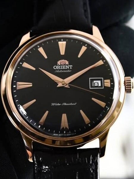 Orient Automatic Watch with Black Dial, Rose Goldtone Case and Hour Markers #ER24001B