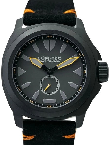 Lum-Tec Phantom 44mm Watch with Titanium Carbide Black PVD Case, AR Sapphire Crystal #M86