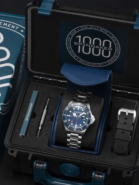 Spinnaker Blue Tesei Mille Metri 1000-Meter Swiss Automatic Dive Watch #SP-5090-22