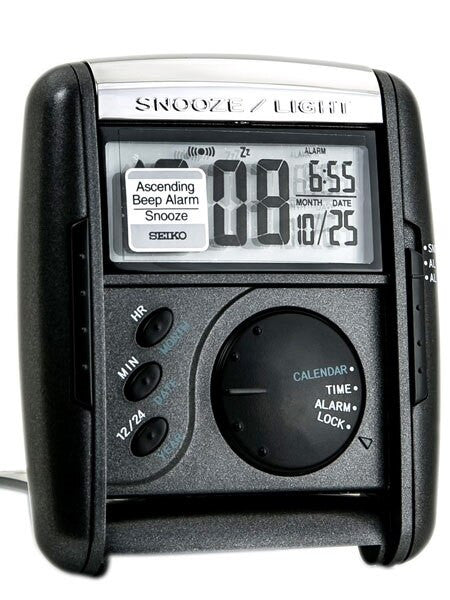 Seiko Digital Travel Alarm Clock with Snooze, Back Light and Fold-Out Stand #QHL004KLH
