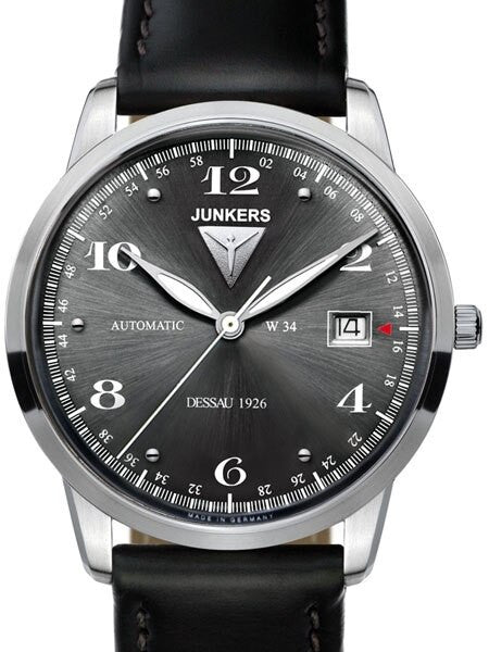 Junkers Flatline Swiss Automatic Watch with Radiant Anthracite Dial #6350-2
