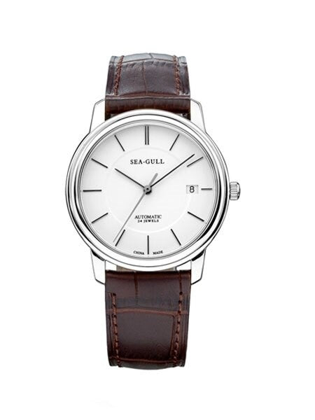 Sea-Gull 38mm Automatic Slim Dress Watch with Sapphire Crystal #M201S