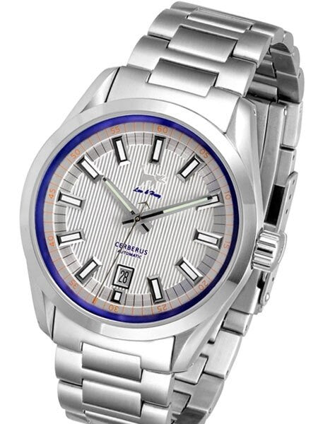 Lew and Huey Sporty Cerberus Automatic Dress Watch with 42mm SS Case  #Cerberus_white