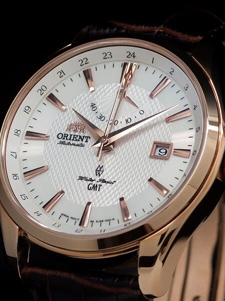 Orient Automatic GMT (dual time)  with Sapphire Crystal and Power Reserve #DJ05001W