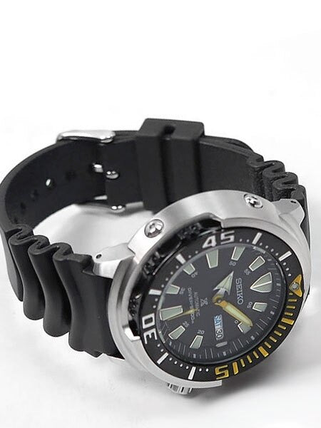 Seiko Prospex 24-Jewel Automatic Black Dial Dive Watch with Case Shroud #SRP639