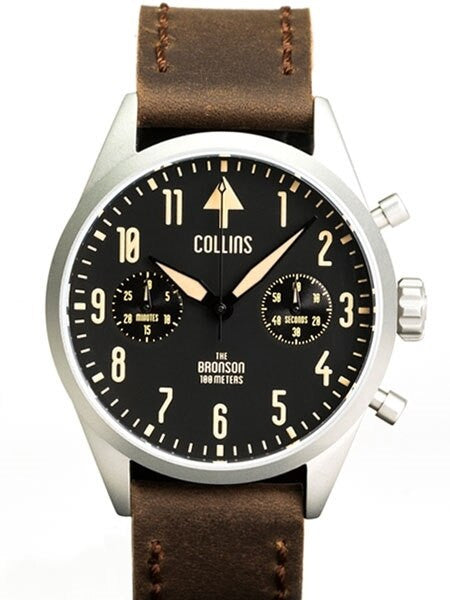 Collins Aviator-Styled Chronograph Watch with 40mm Case and Sapphire Crystal #CW02112