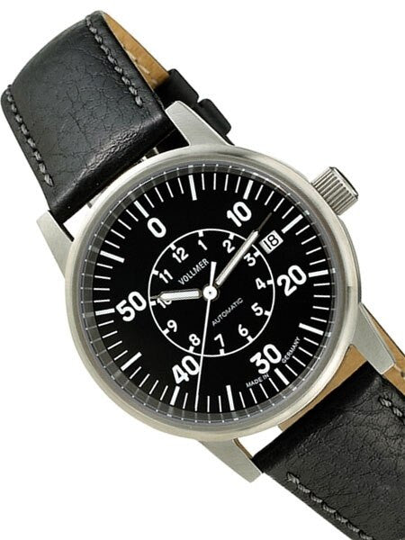 Vollmer V5 Aileron Swiss ETA Automatic Aviator Watch with Sapphire Crystal, Hirsch Strap