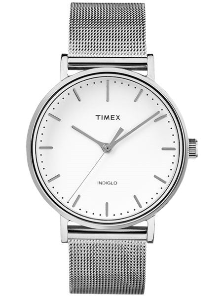 Timex 37mm Fairfield Quartz Dress Watch with White Dial and INDIGLO Night-Light #TW2R26600ZA