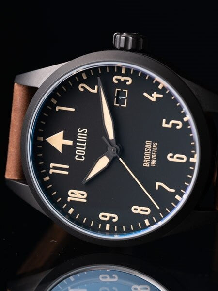 Collins Bronson Automatic Watch with 40mm Black PVD Case and AR Sapphire Crystal #CWA02