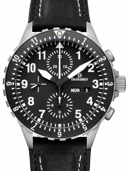 Damasko Chronograph Watch DC66 Swiss Valjoux 7750 with Rotating 12