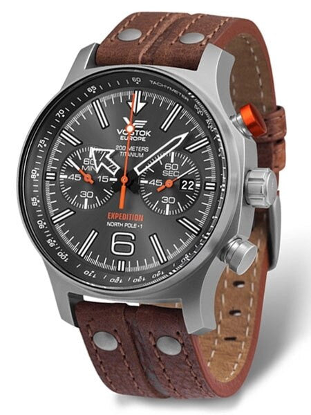 Vostok-Europe Expedition North Pole Chronograph with 47mm Titanium Case #595H298