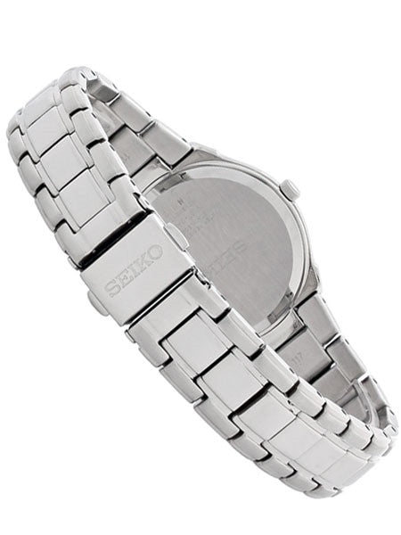 Seiko Ladies Solar Dress Watch with Blue Dial and Diamond Hour Markers #SUT213