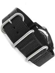 Bertucci DX3 Field Poly Resin Watch, Black Nylon Strap, Black Dial - 11015 strap