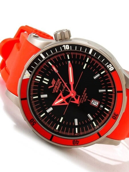 Vostok-Europe Anchar Mens Automatic Dive Watch with Tritium Tube Illumination #5107171