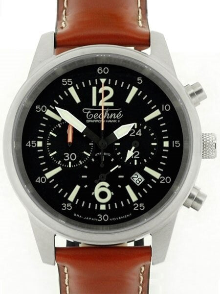 Techne 41.5mm SparrowHawk II Quartz Chronograph with 24-Hour Sub-Dial  #477.053