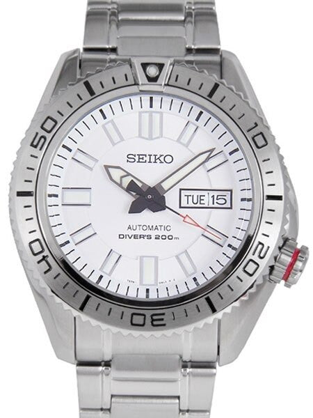 Seiko Stargate Automatic Dive Watch with Bracelet and White Dial #SKZ323K1
