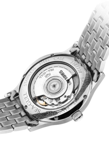 Sea-Gull 38mm Automatic Dress Watch with Bracelet and Sapphire Crystal #M198SB